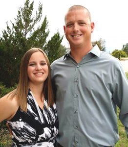 Refrigeration and HVAC Technician graduate Ryan Slusher with his wife Stephanie.